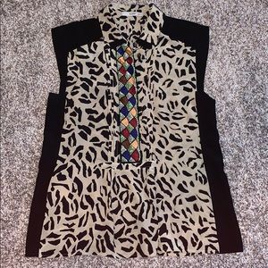 Etro animal print blouse
